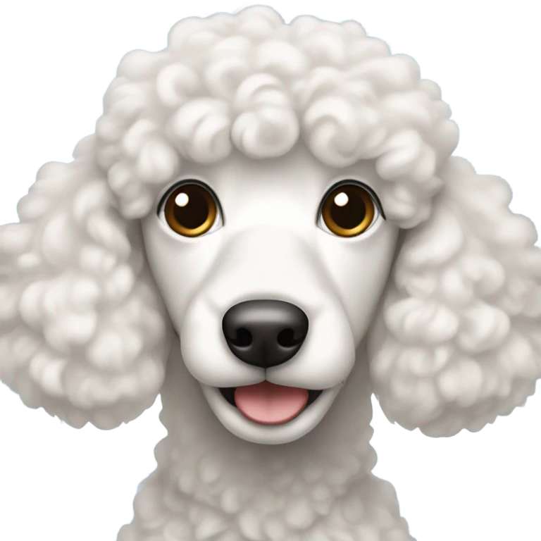 caniche white curly ears emoji