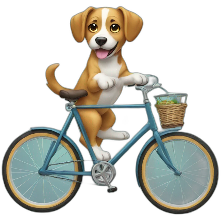 Dog on a bicycle  emoji