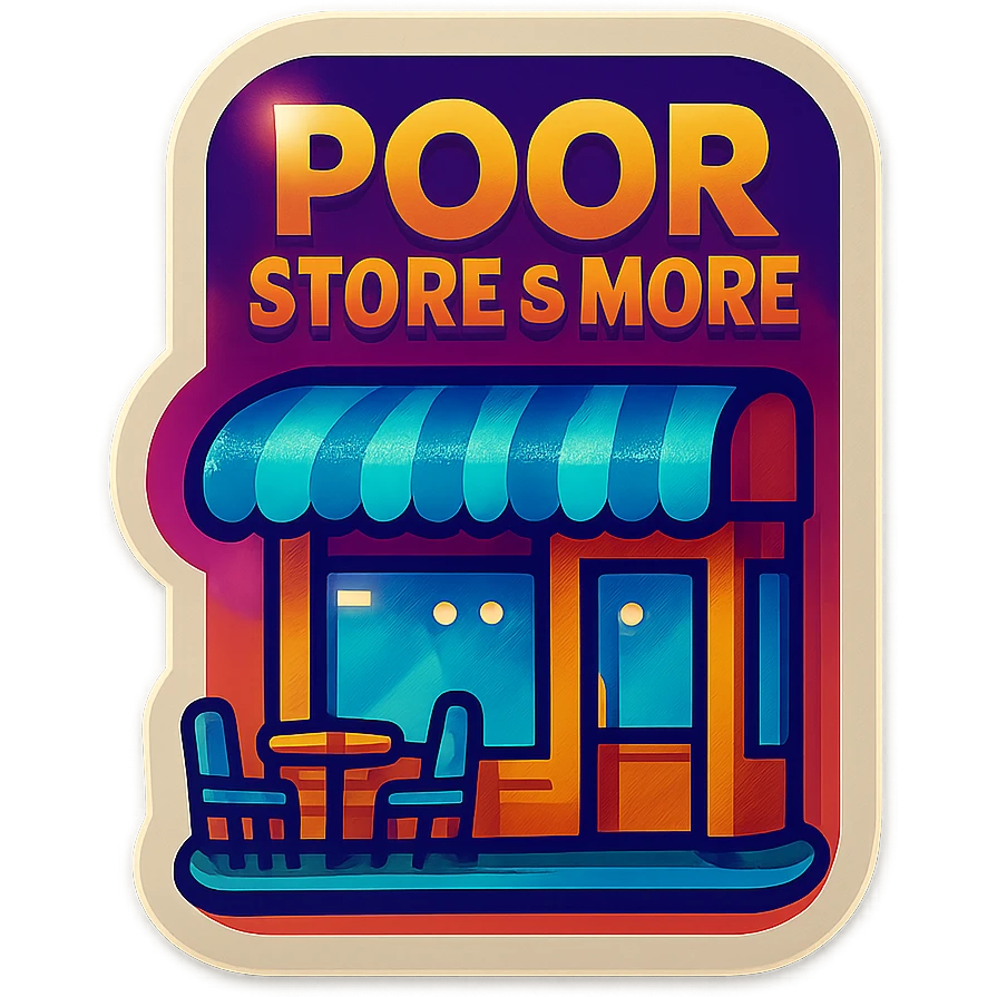 Cafe named poor store & More emoji