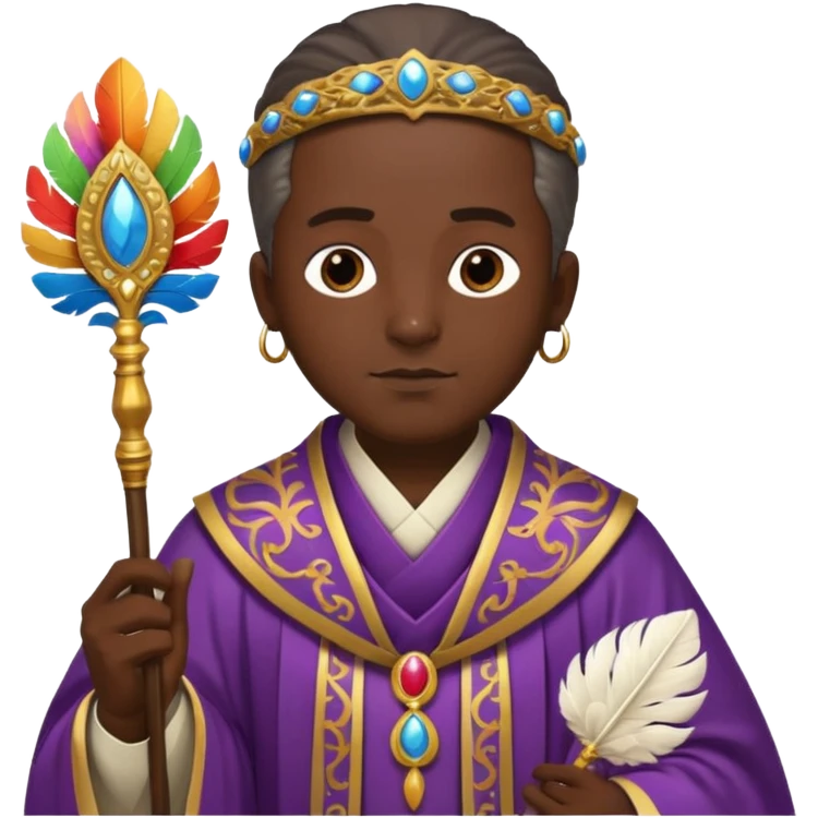 Ancient  mpriests with Feather Fan emoji