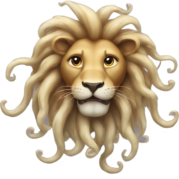 A lion with tentacled mane emoji