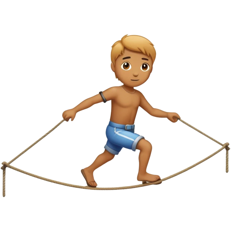 person walking on tightrope
 emoji