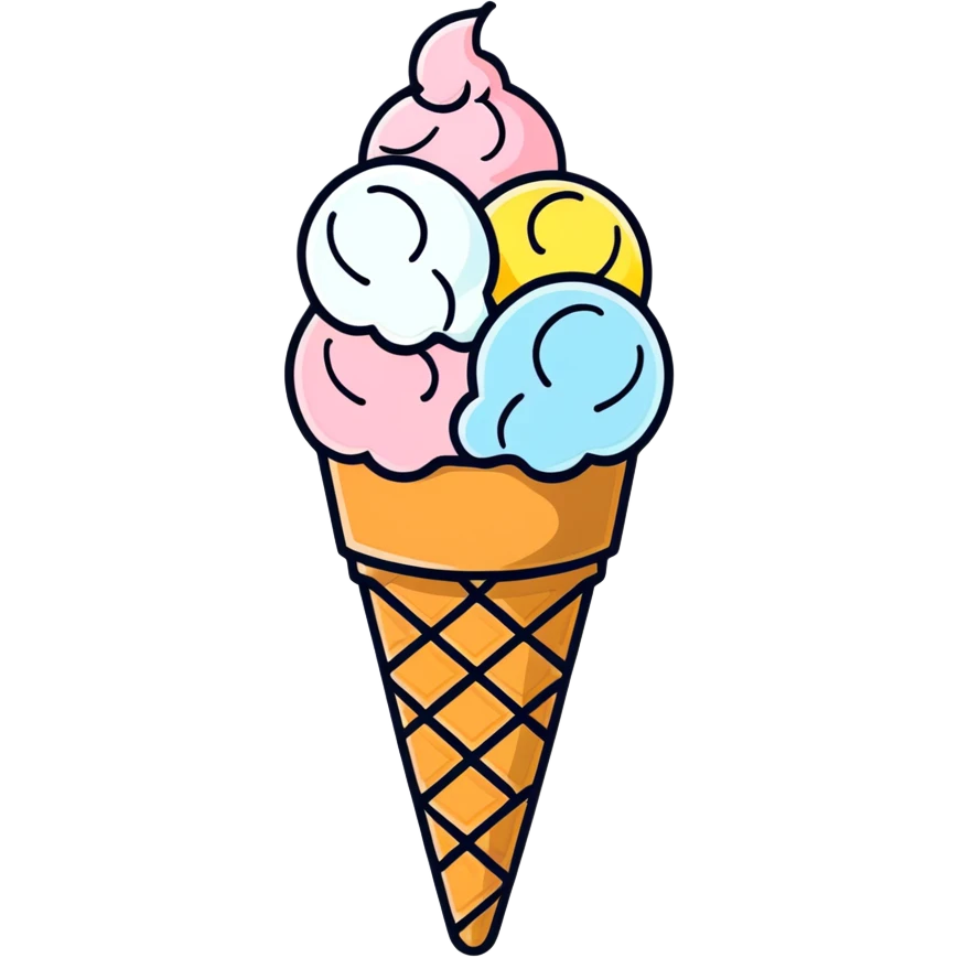 Pretty little lame with ice cream  emoji