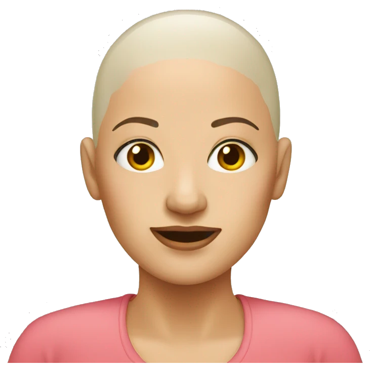 bald woman emoji