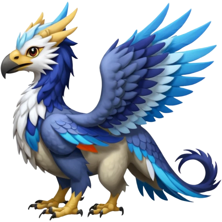 Chimera-Latios-Nargacuga-Silvally-Gryphon-Griffin-Griffon-Hippogriff-fusion-hybrid-animal-creature  with long ears  emoji