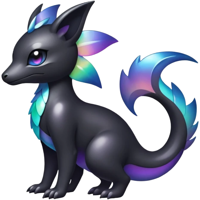  Iridescent black dark fakemon-creature  emoji