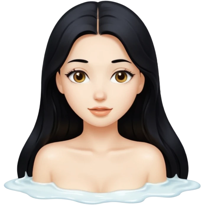 Sexy girl covered in milk emoji