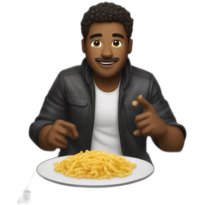 Male Foodie in the recording studio emoji
