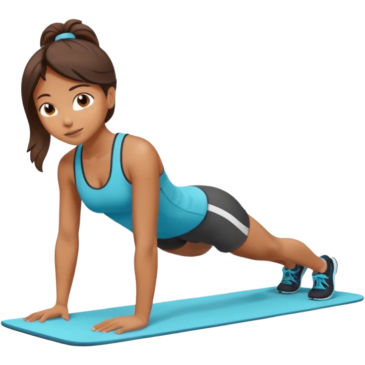 girl doing plank emoji