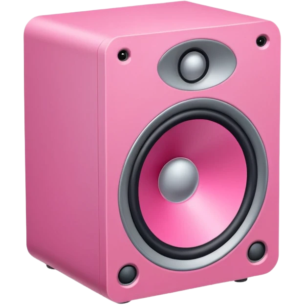 mac os icon pink audio speaker isometric emoji