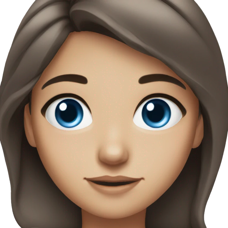 Girl brunette blue eyes  emoji