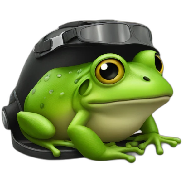 mr frog helmet emoji