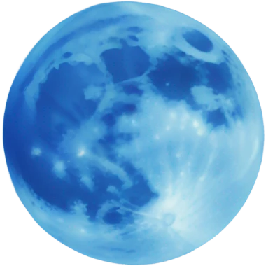 Blue moon emoji