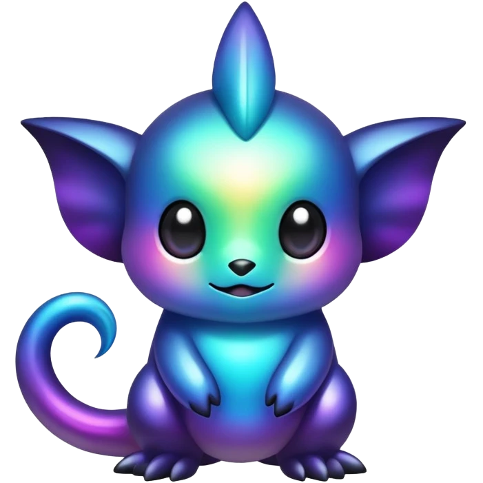  Iridescent gradient black dark fakemon-creature  emoji