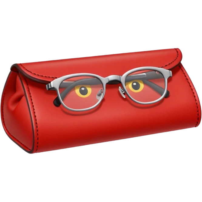 red glasses case emoji