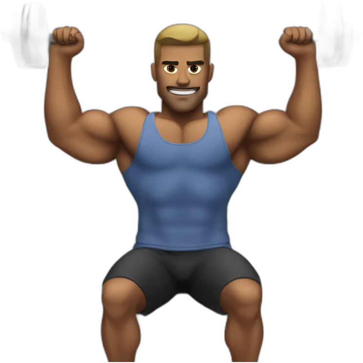 Strong man bench press emoji