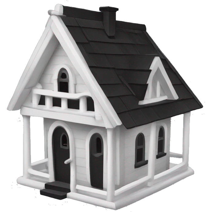 Addams House birdhouse. haunted Wednesday Addams. emoji