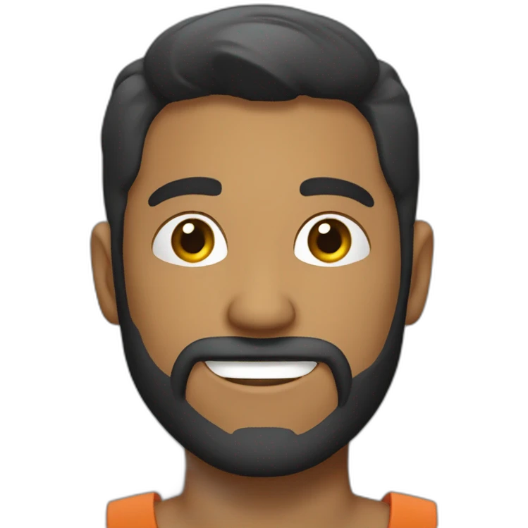 Chico con barba corta jugando con su play  emoji