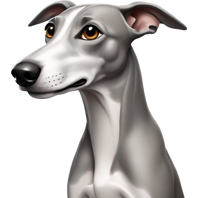 grey whippet dog emoji