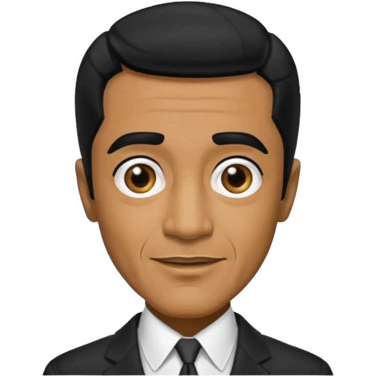 Sammy Davis Jr with black hair emoji
