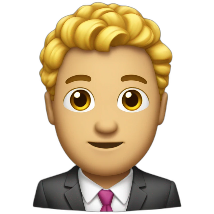 Hombre con traje con un trapo de limpiar  emoji