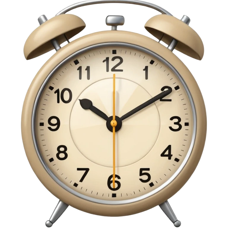 alarm oclock aesthetic and ios.18.1 and to show six in the morning color beige emoji