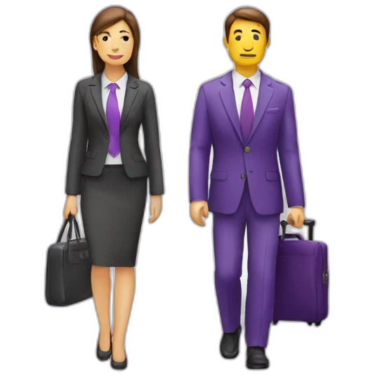 business trip purple icon emoji
