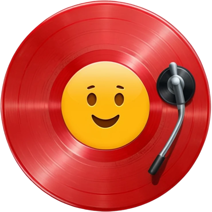 red vinyl glass texture record emoji
