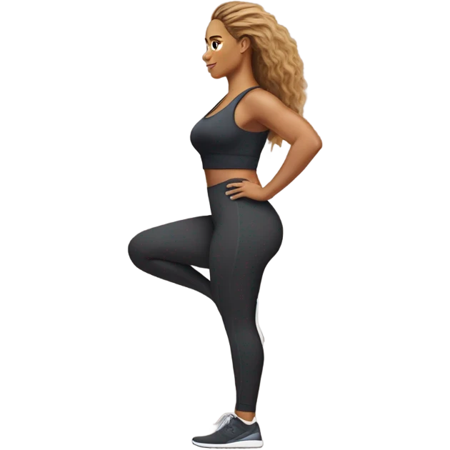 Beyoncé squatting in yoga pants emoji