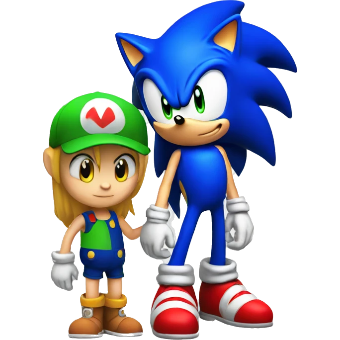 Sonic and Mario's child emoji