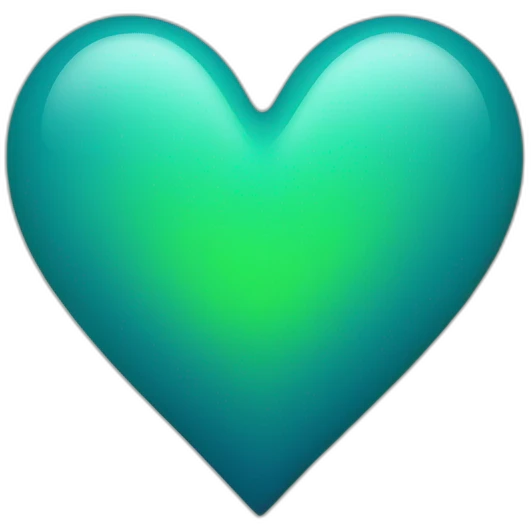blue-green heart emoji