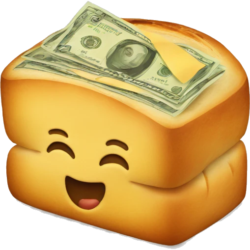 Money in bread emoji