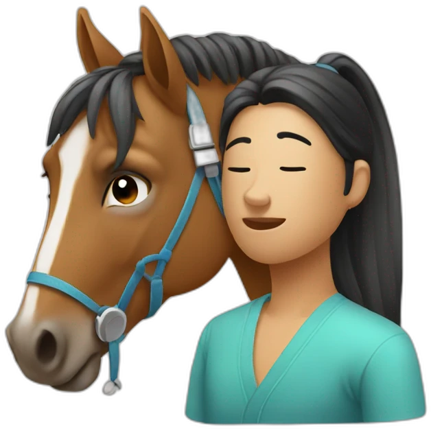 Acupuncturing an horse emoji