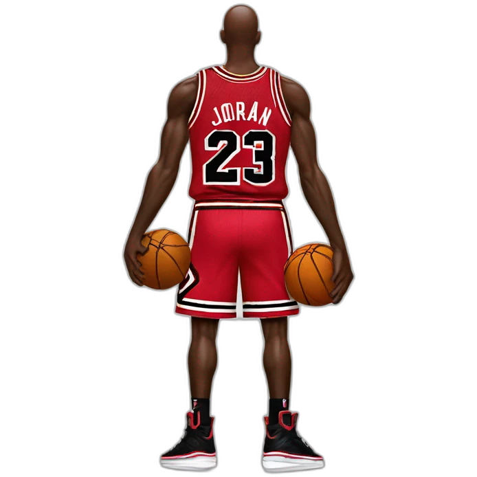 Michael Jordan in jersey of Miami heat emoji