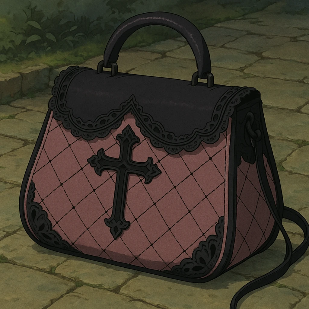 pink and black gothic purse emoji