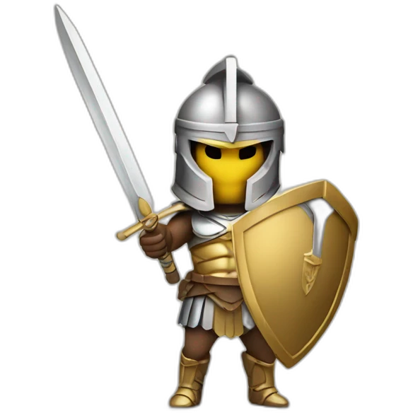 spartan soldier with sword fighting  emoji