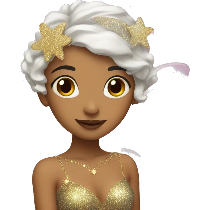 turkish fairy with glitter emoji