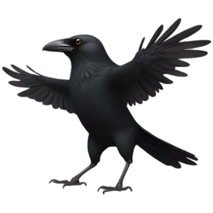 Crow dancing emoji