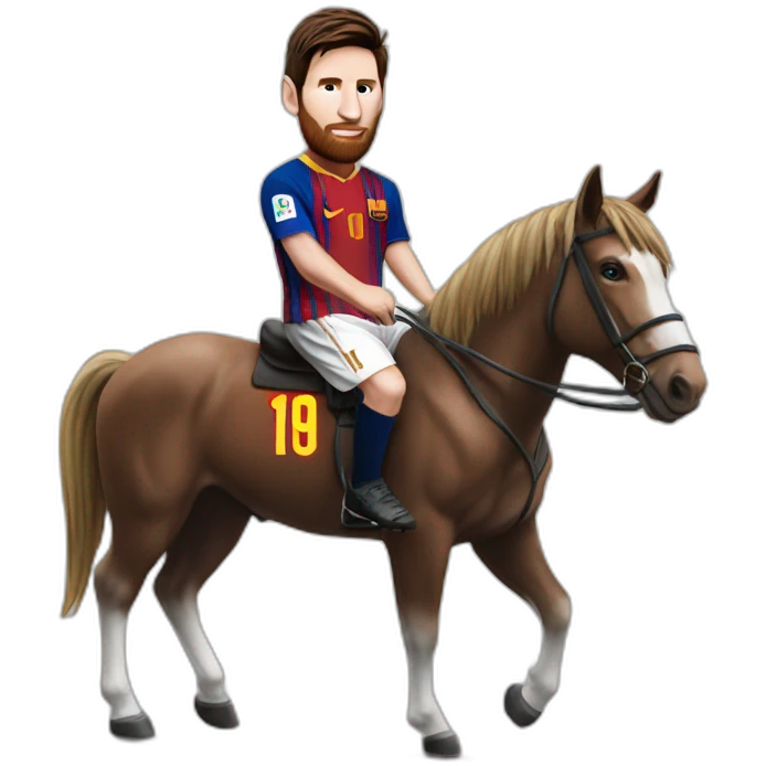 messi sur un cheval emoji
