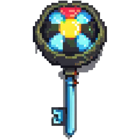 pixel art key item from video game emoji