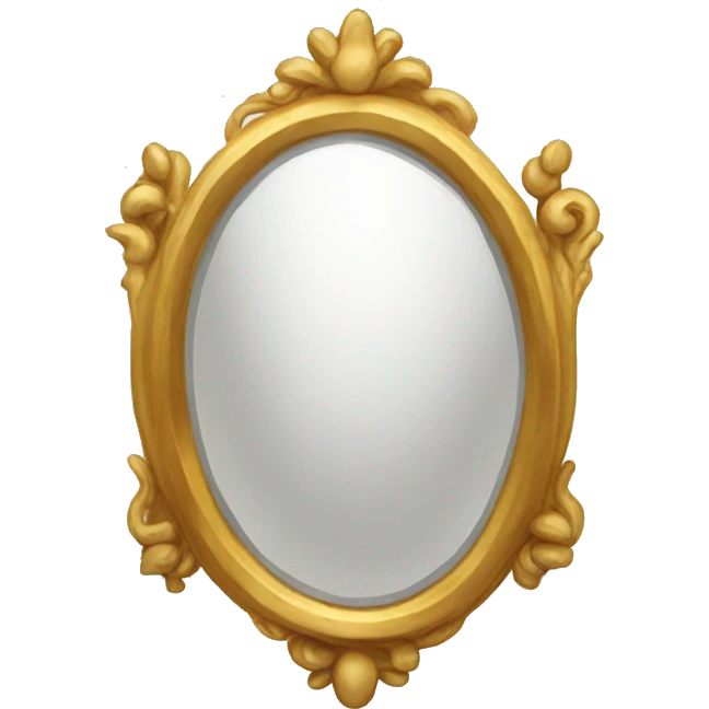 Large golden mirror  emoji