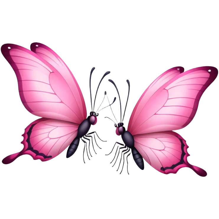 Pink butterflies two  emoji