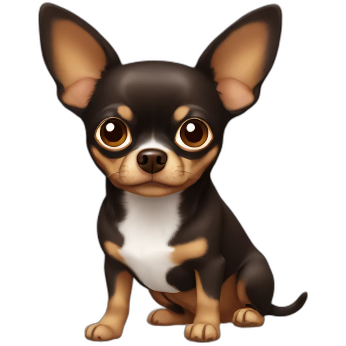 dark brown chihuahua emoji