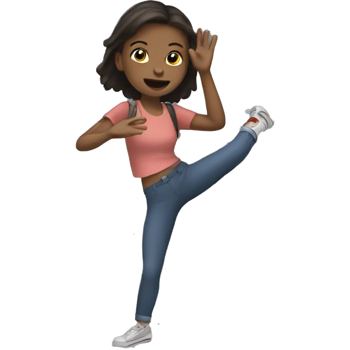 Girl stopping car  emoji
