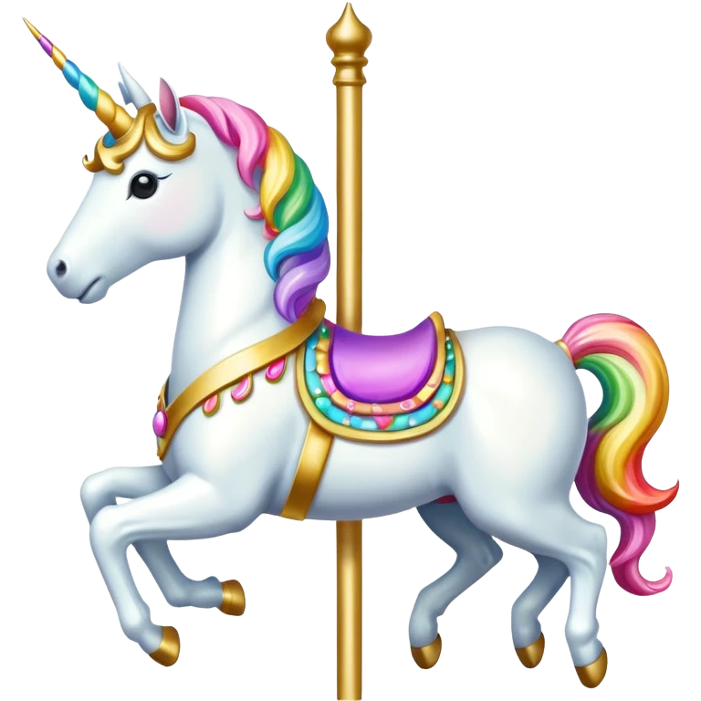 carousel, unicorn emoji