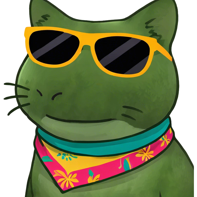 Cat with sunglasses emoji