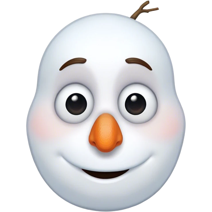 Olaf from frozen emoji