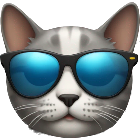 Cat with sunglasses emoji