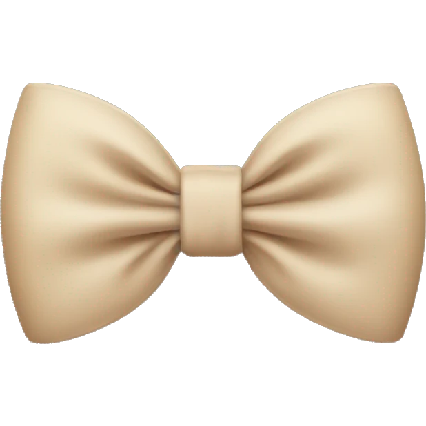 Beige bow emoji