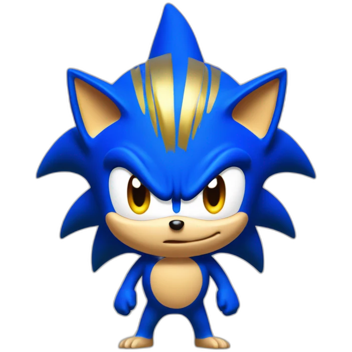 Sonic le hérisson en or emoji